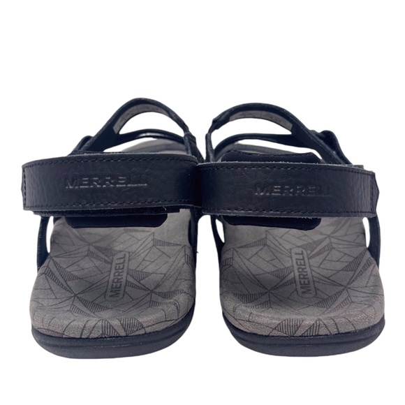 Merrell Sandspur Sandals Women's 10 Black Leather Comfort Strappy Sport Hiking - Picture 7 of 9